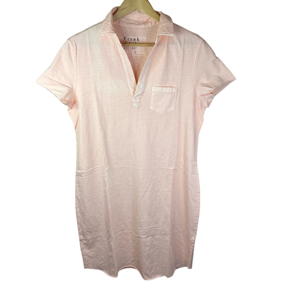 Frank & Eileen Womens Size Large Lauren Peach Color Mini Dress Classic Staple